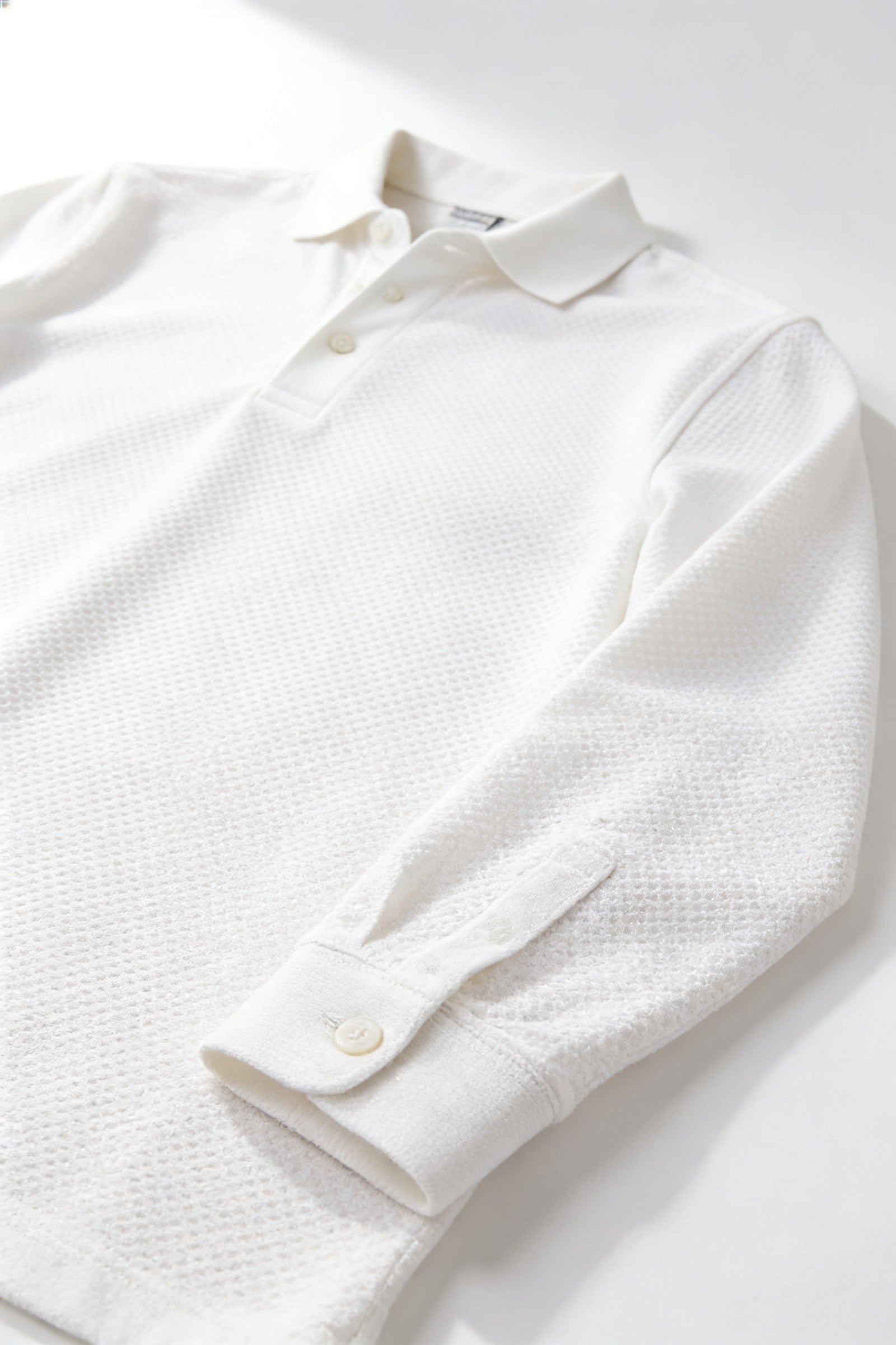Men's Moxon Long-Sleeve Pique Polo | Blackstone London