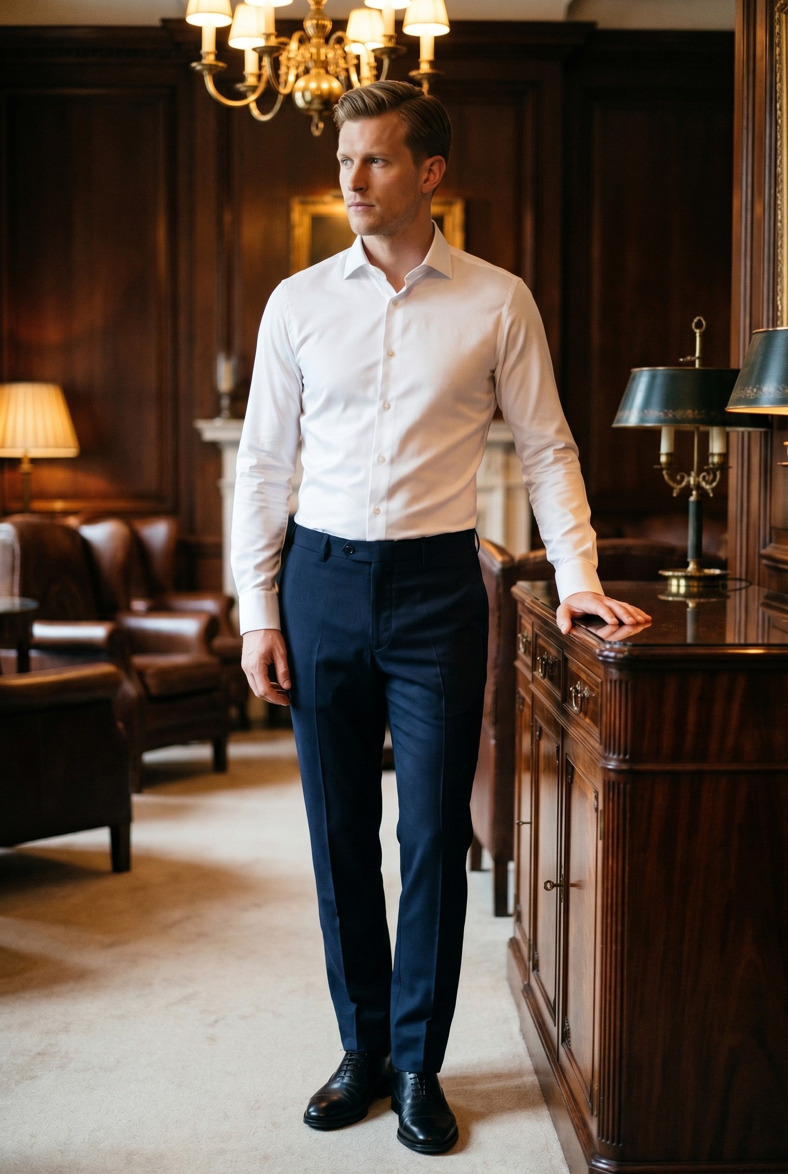 Men's Performance Slim-Fit Dress Shirt | Blackstone London