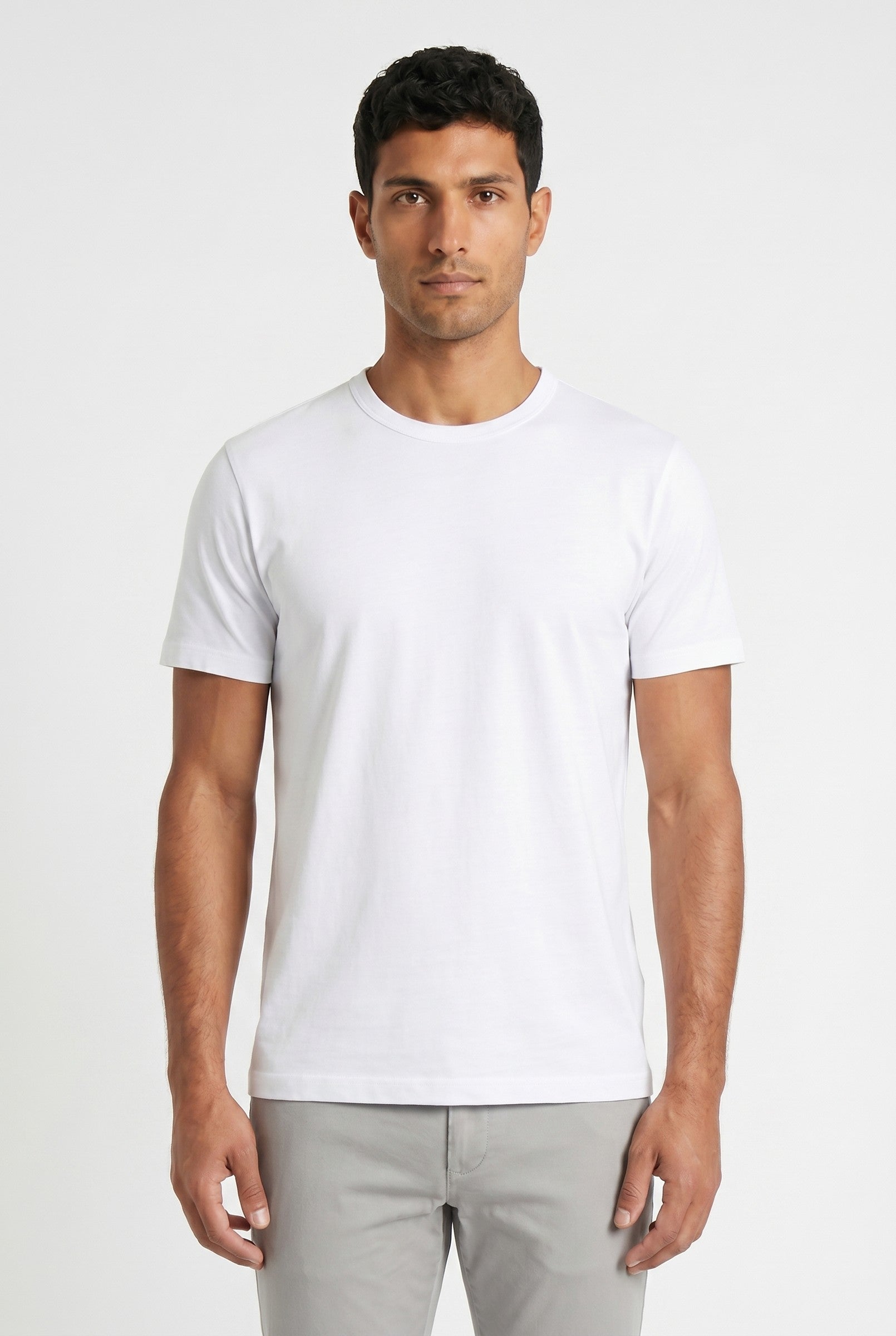 Men's Eyelet Crew Neck T-Shirt | Blackstone London