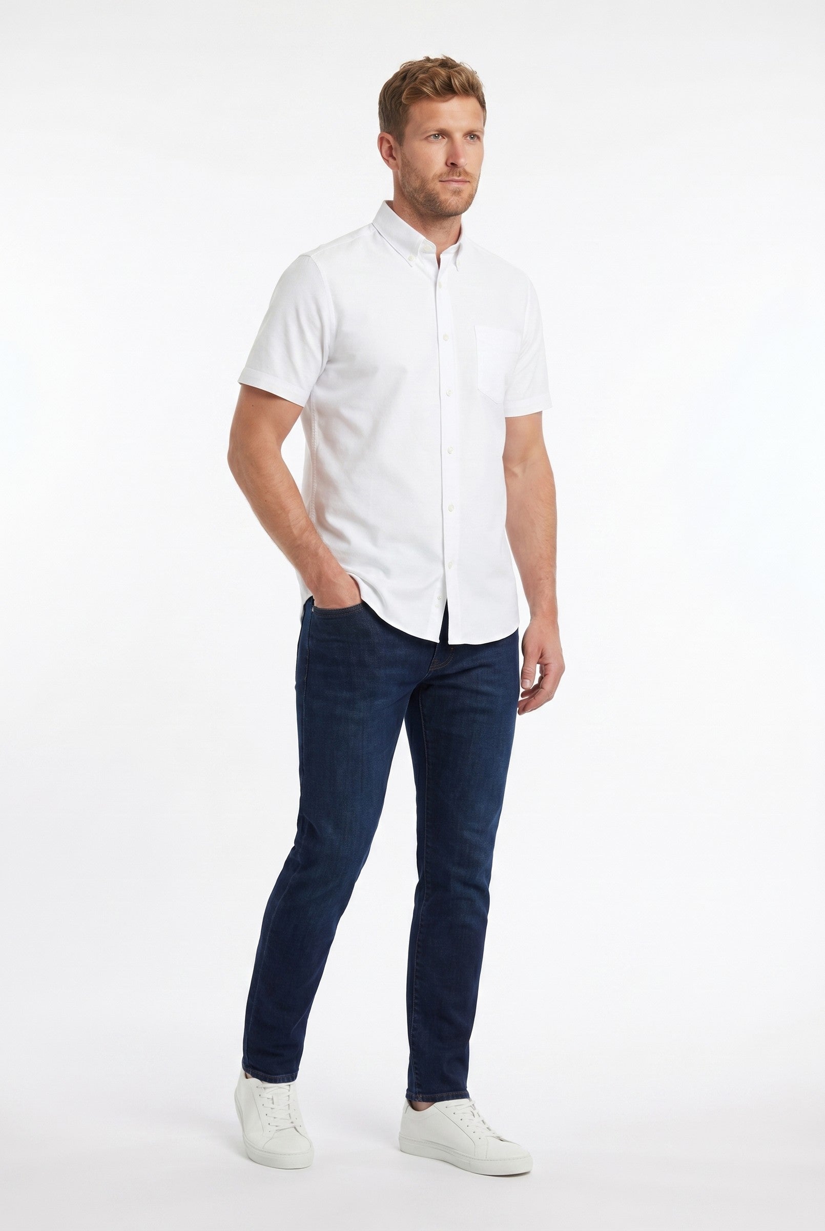 Men's Brewer Short-Sleeve Oxford Shirt | Blackstone London