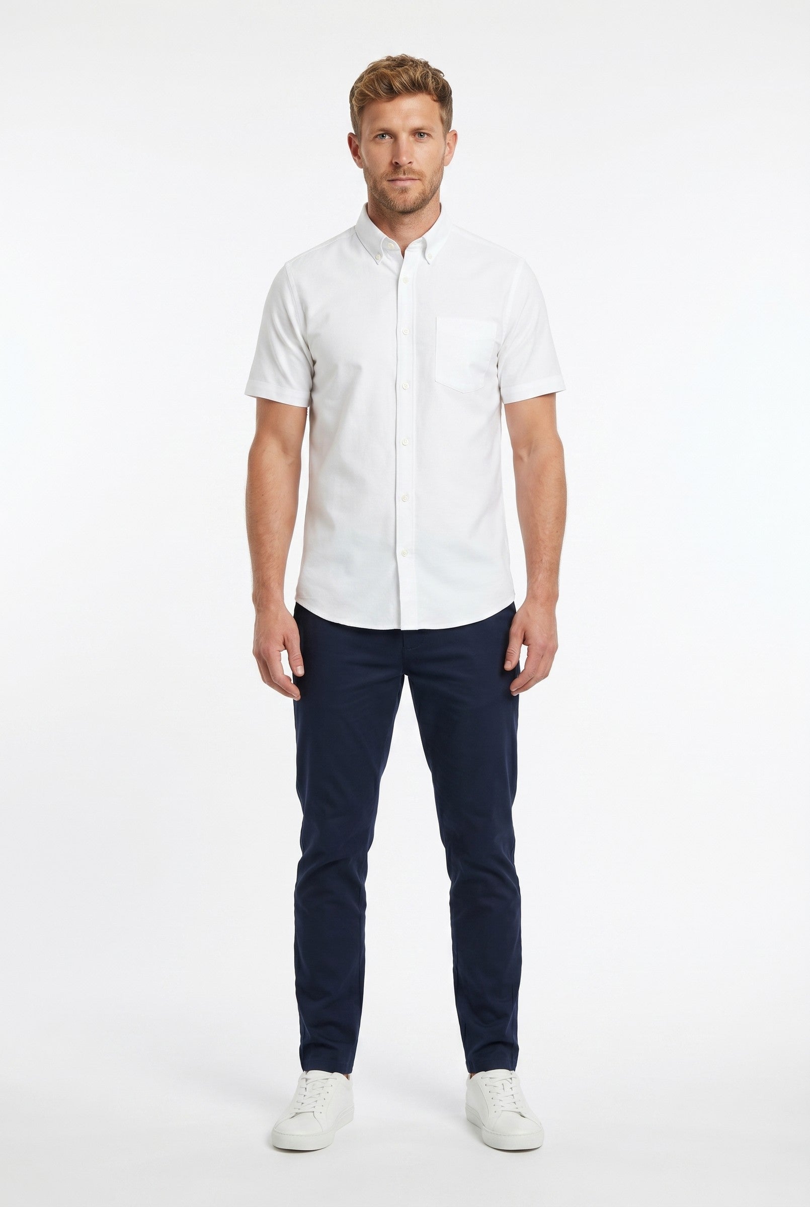 Men's Brewer Short-Sleeve Oxford Shirt | Blackstone London