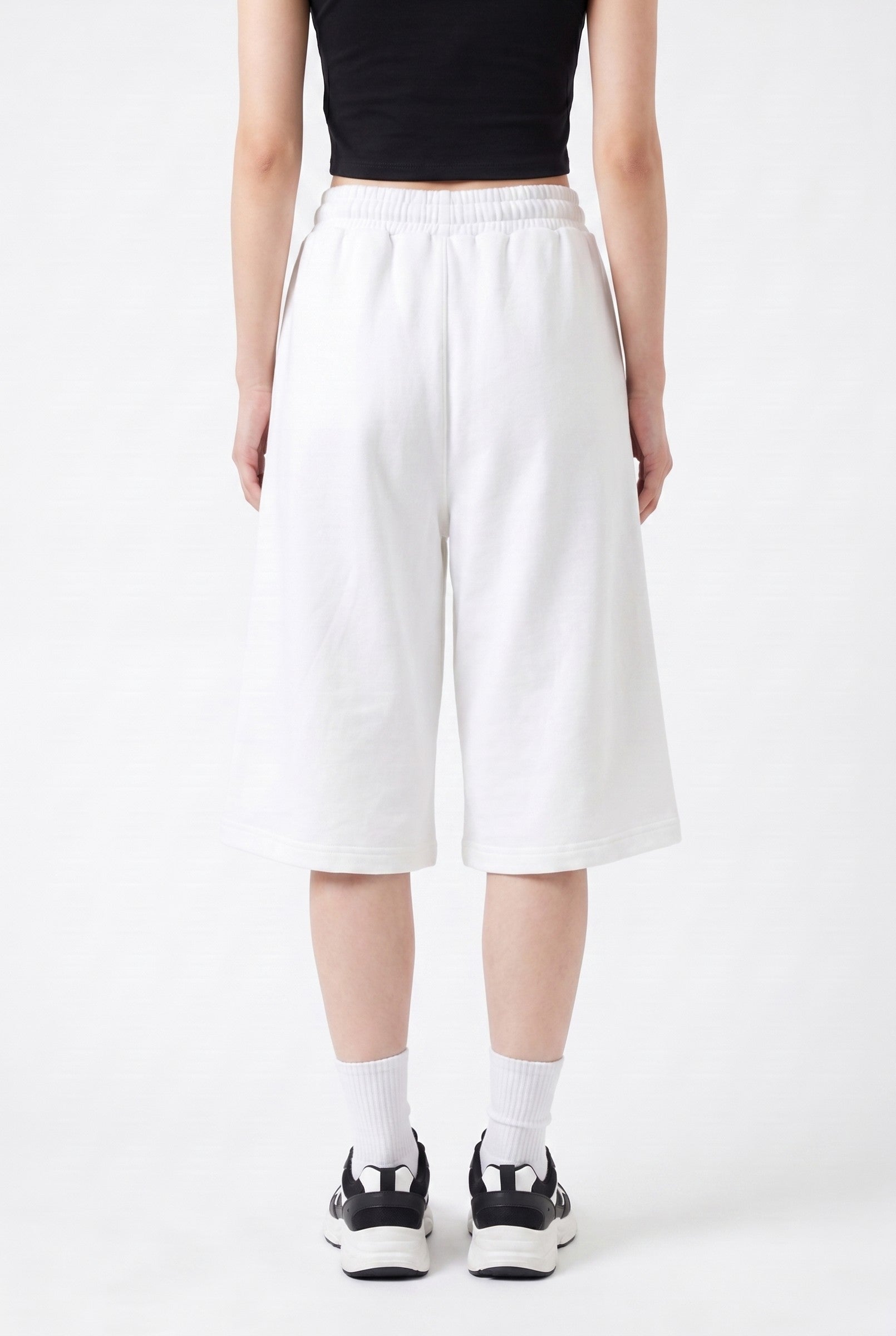 Women's Pleated Baggy Sweat Shorts | Blackstone London