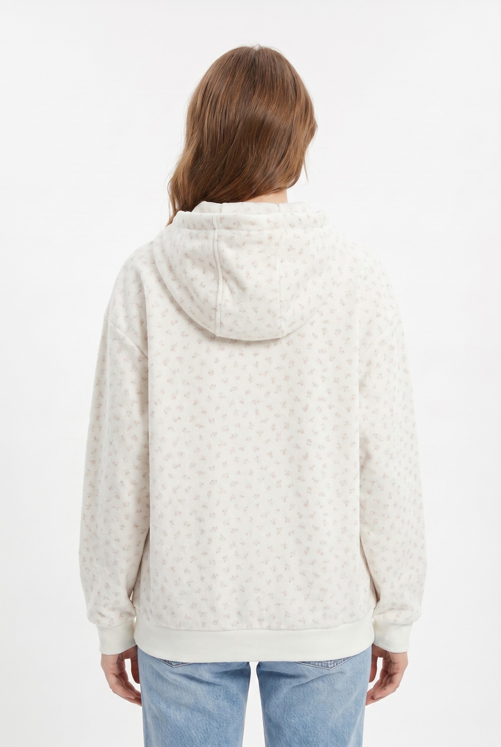 Women's Oversized Floral Hooded Sweatshirt | Blackstone London