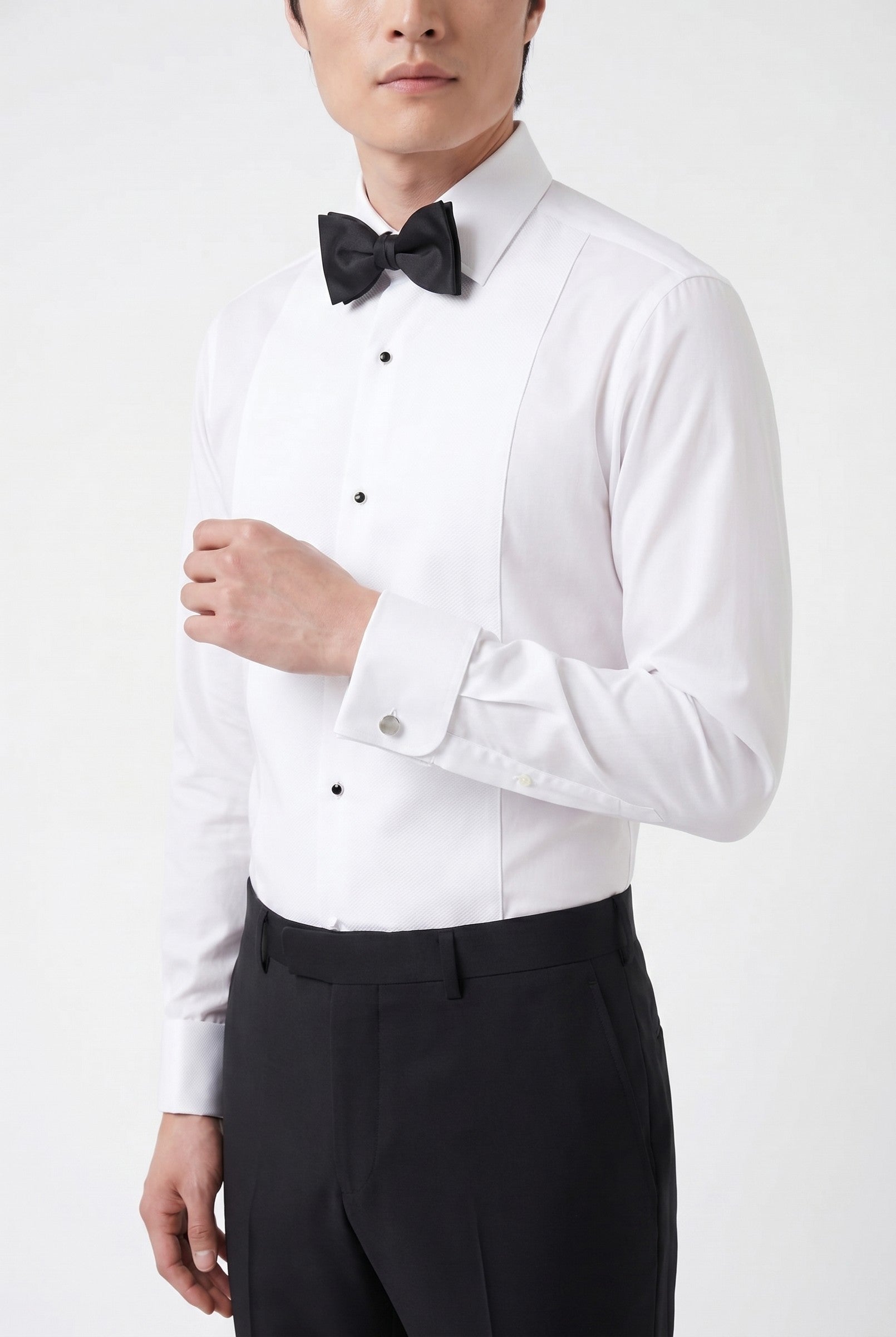 Men's White Marcella Tuxedo Shirt | Blackstone London