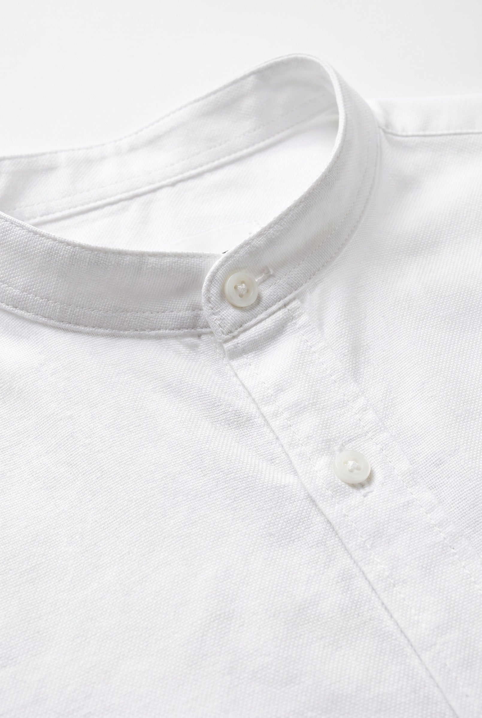 Men's Grandad Collar Cotton Shirt | Blackstone London