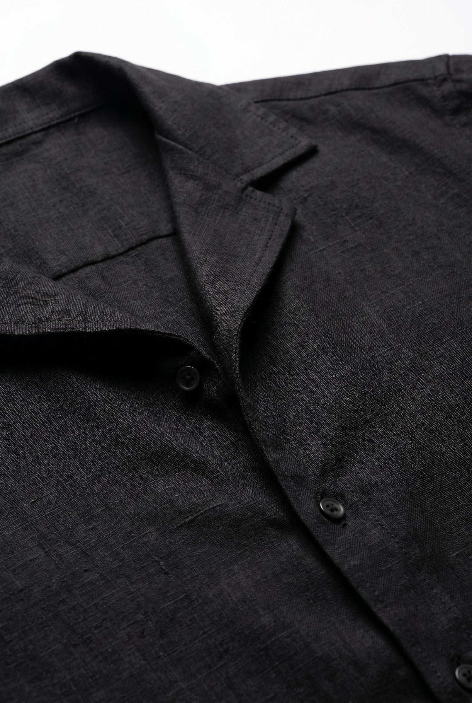 Men's Stretch Linen Blend Cuban Collar Shirt | Blackstone London