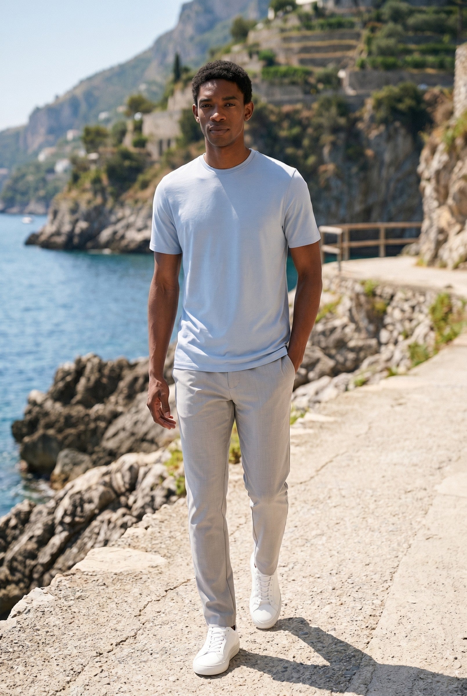 Men's Essential Slim Fit Cotton Stretch T-Shirt | Blackstone London