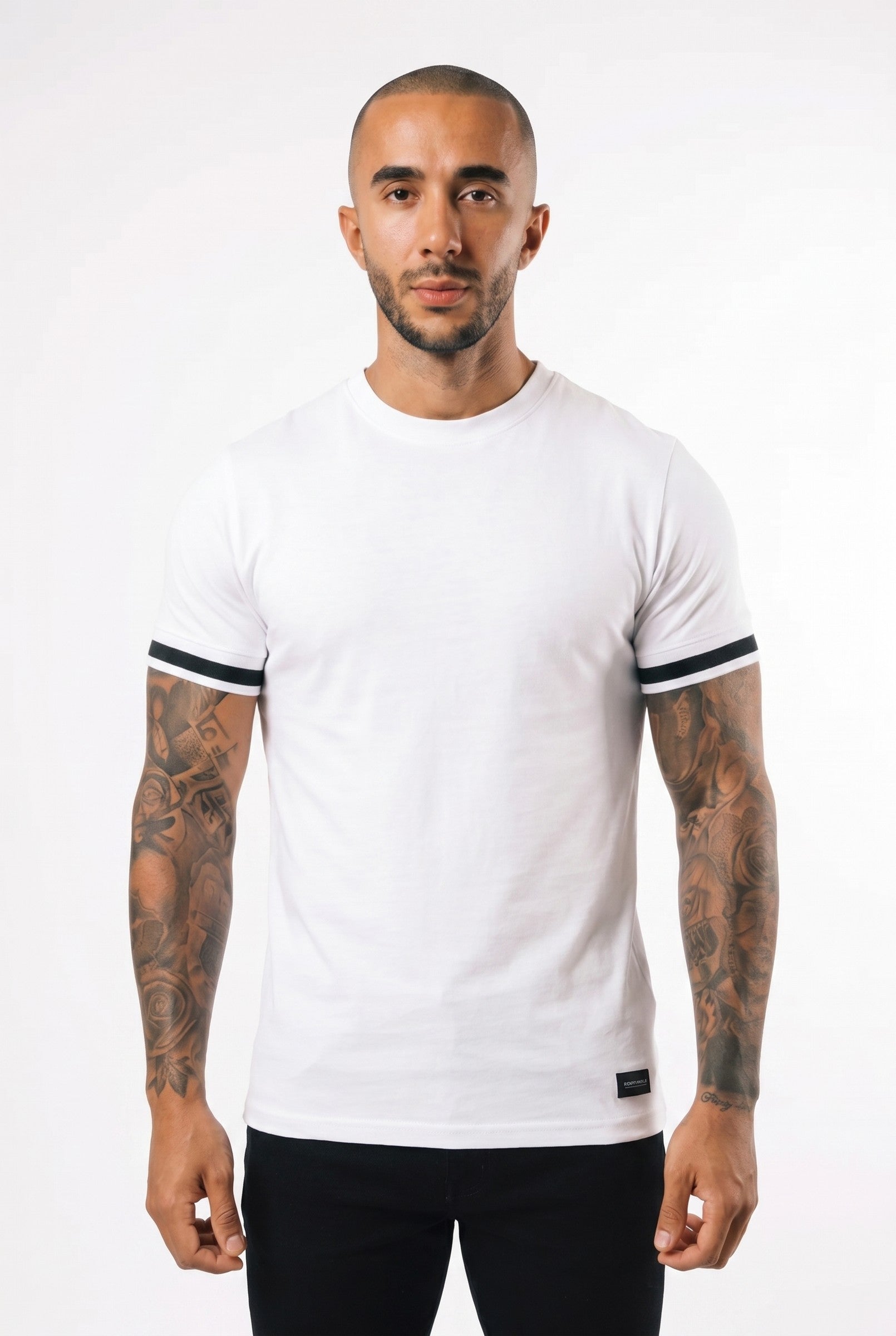 Men's Taped Tee in White | Blackstone London