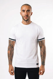 Men's Taped Tee in White | Blackstone London