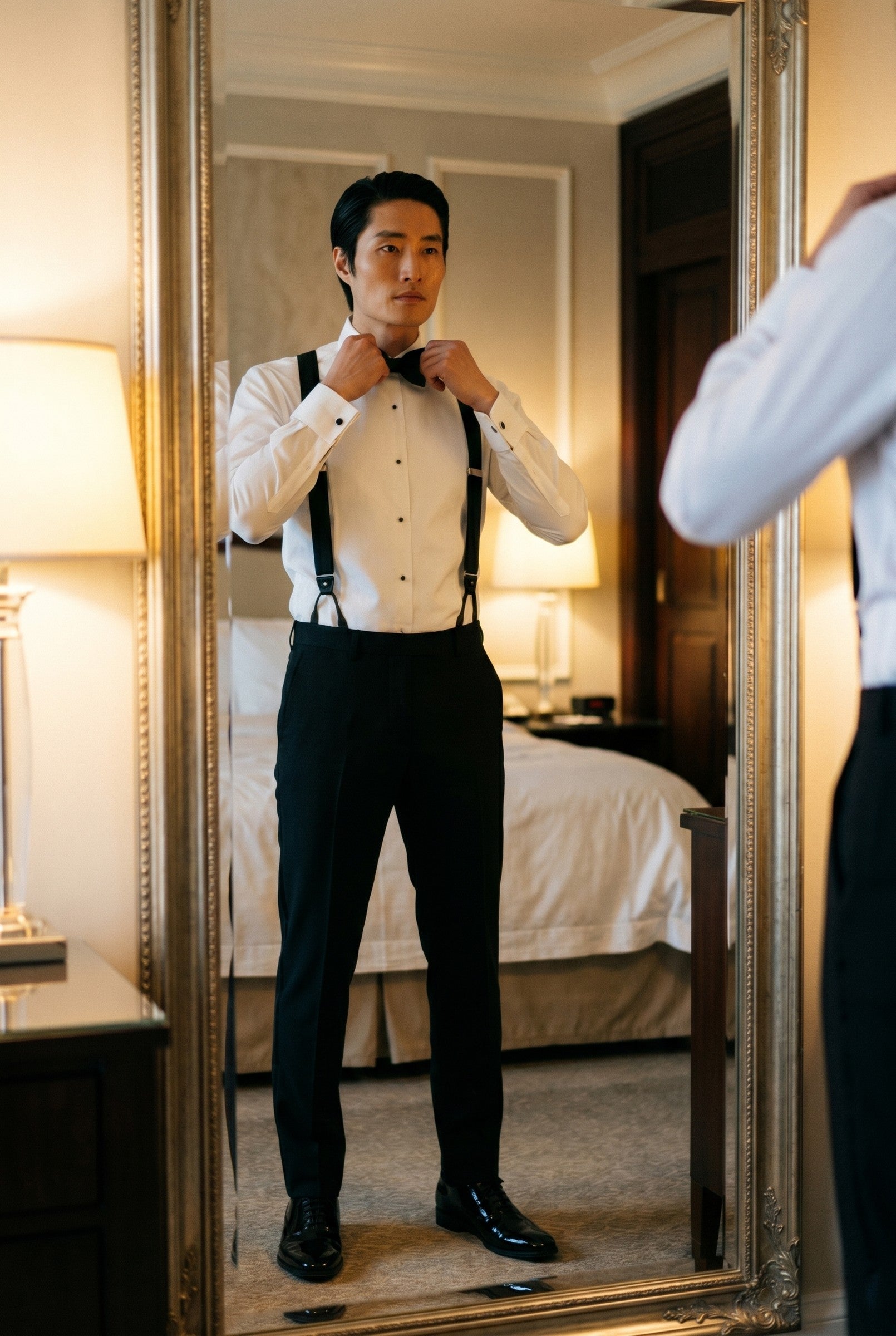Men's White Marcella Tuxedo Shirt | Blackstone London