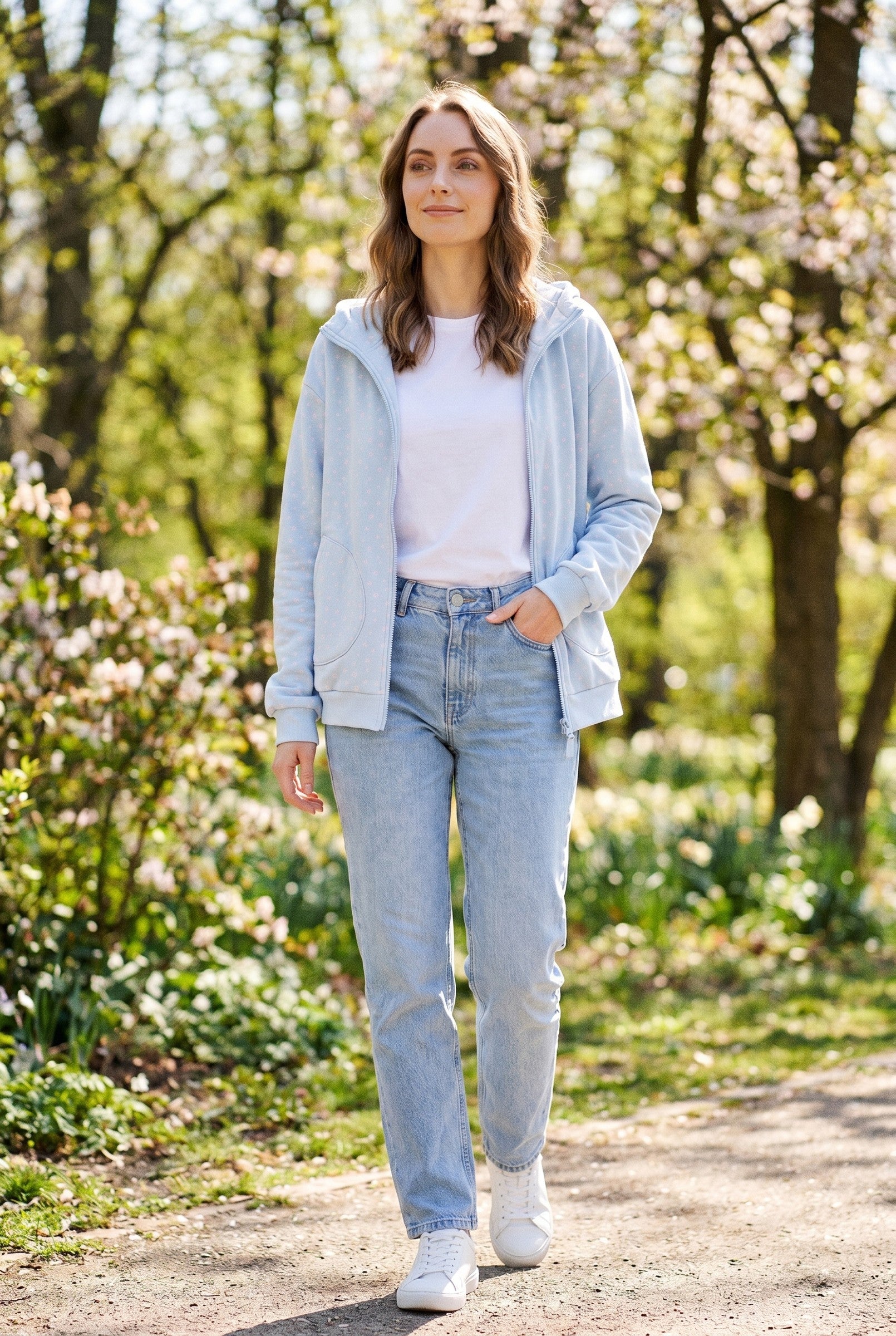 Women's Oversized Floral Hooded Sweatshirt | Blackstone London