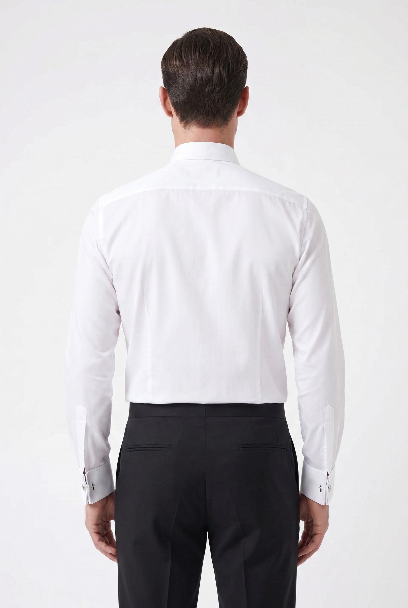 Men's White Wing Collar Tuxedo Shirt | Blackstone London