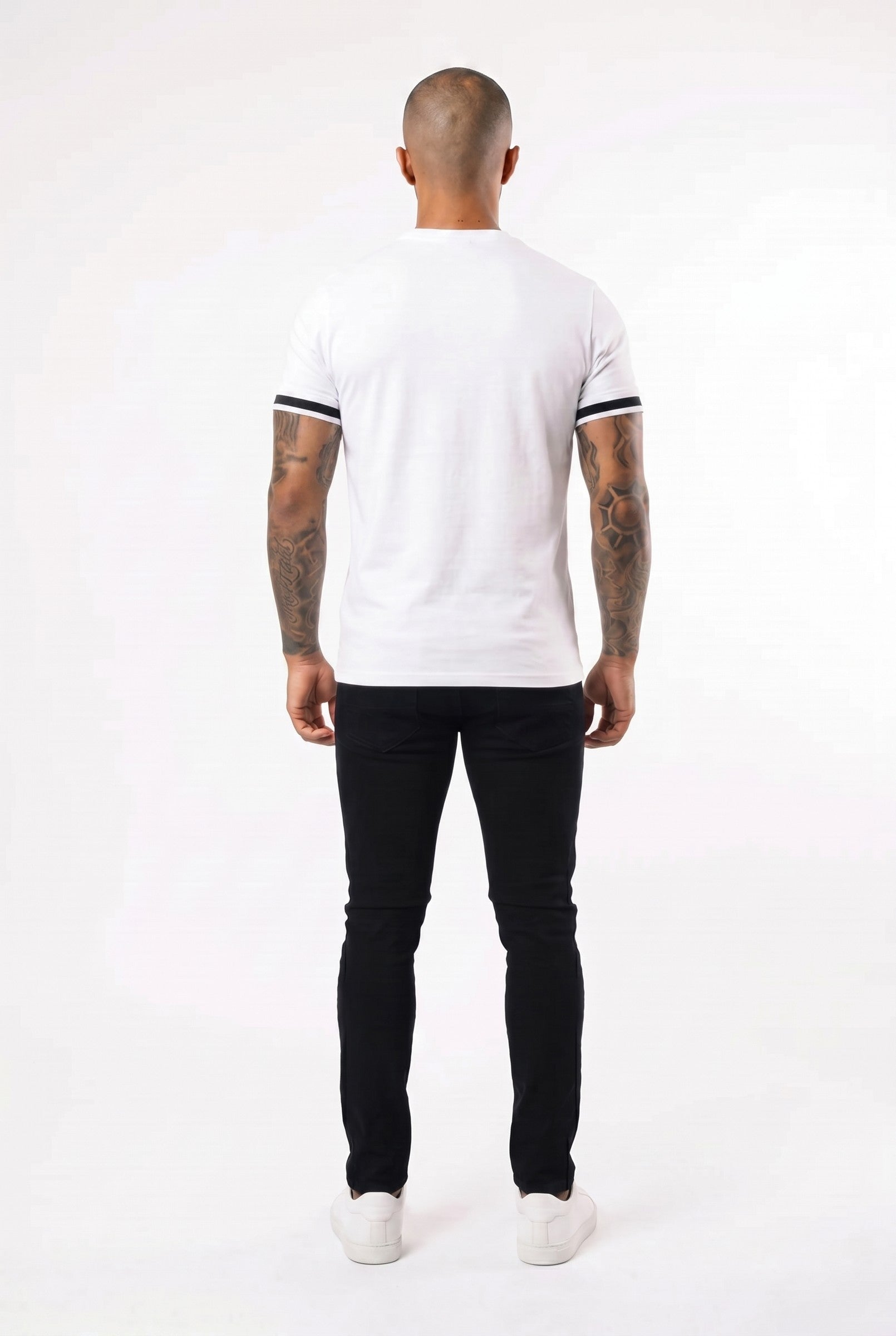Men's Taped Tee in White | Blackstone London