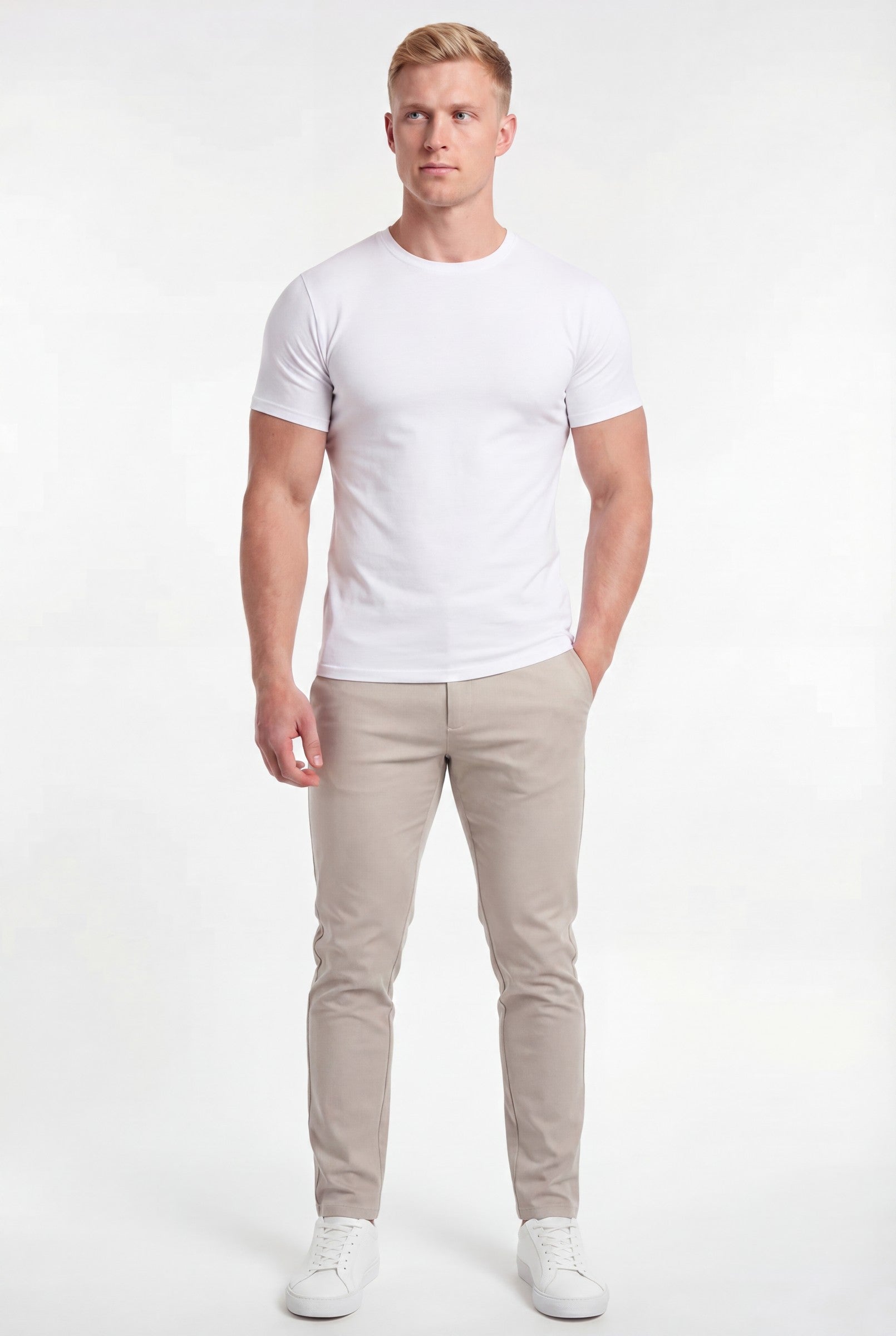 Men's Muscle Fit Crewneck T-Shirt | Blackstone London