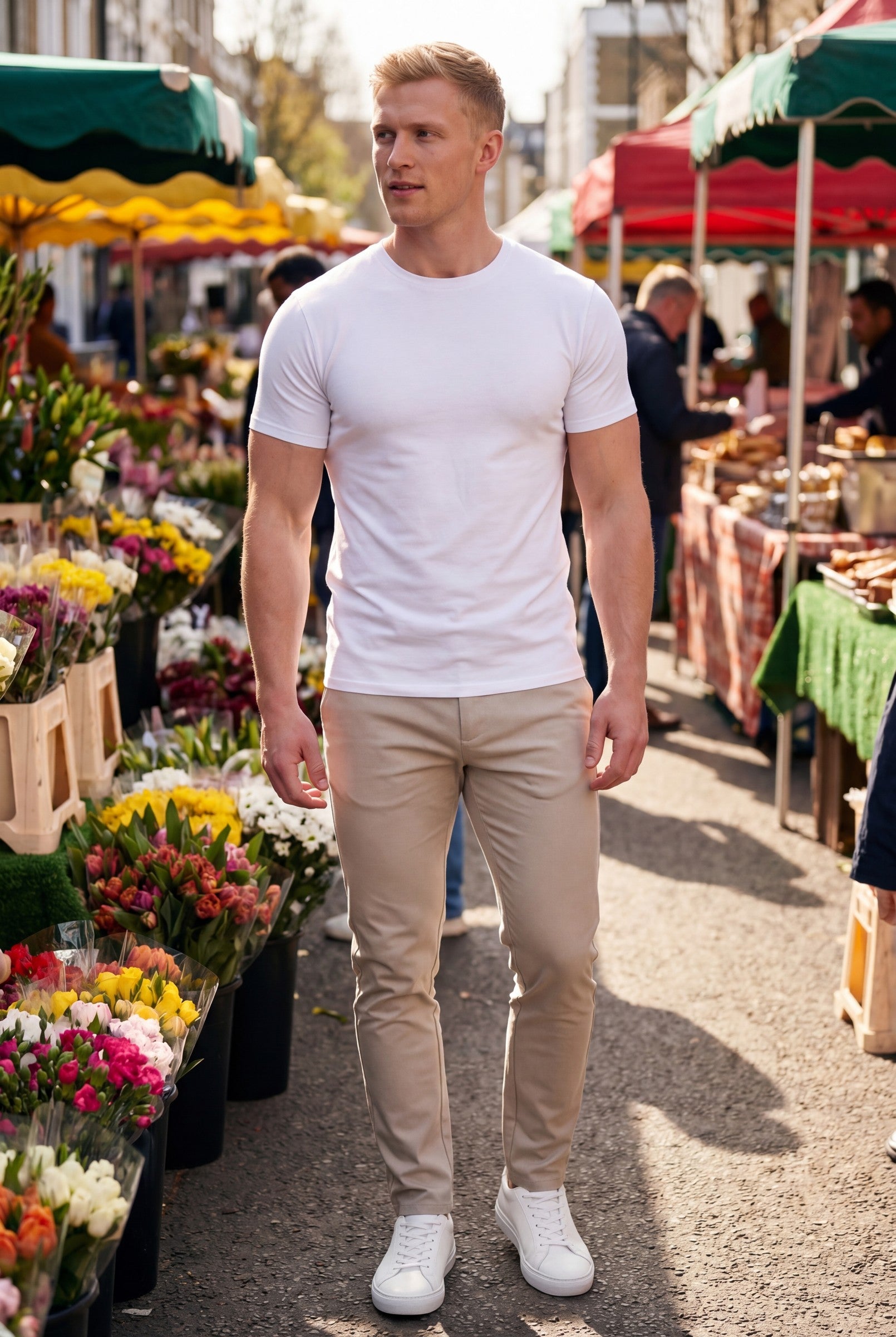 Men's Muscle Fit Crewneck T-Shirt | Blackstone London