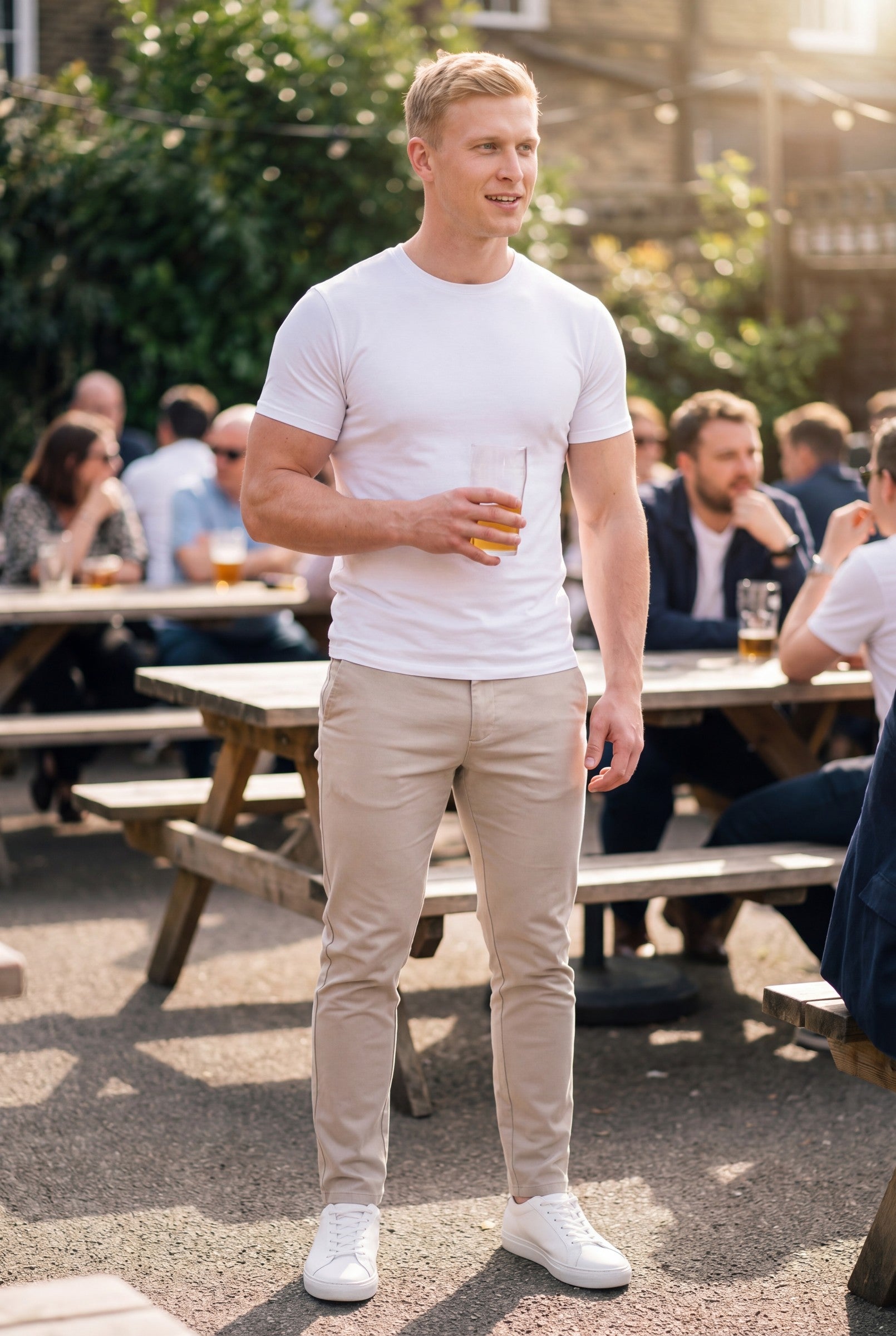 Men's Muscle Fit Crewneck T-Shirt | Blackstone London
