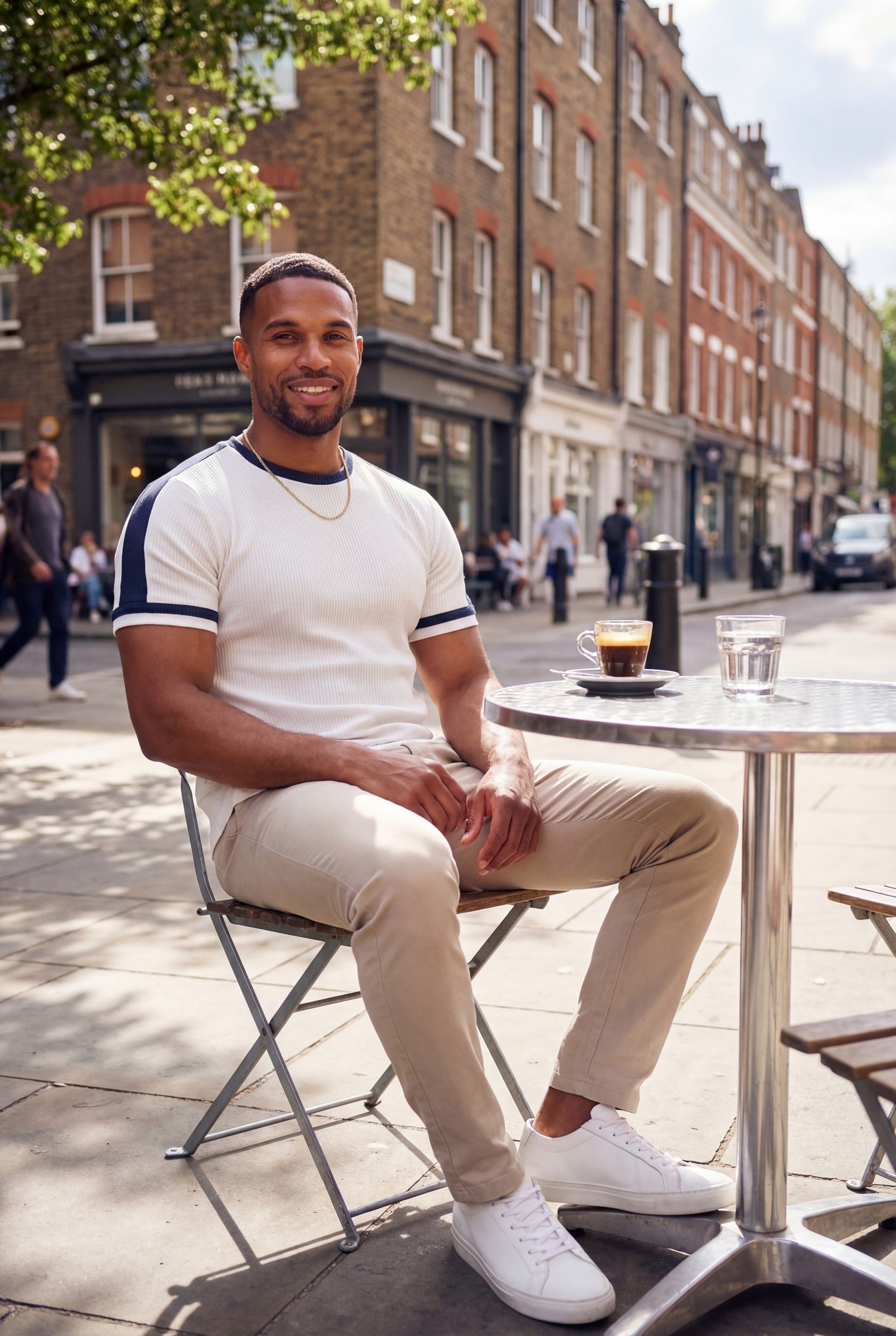 Men's Textured Ringer Crewneck T-Shirt | Blackstone London