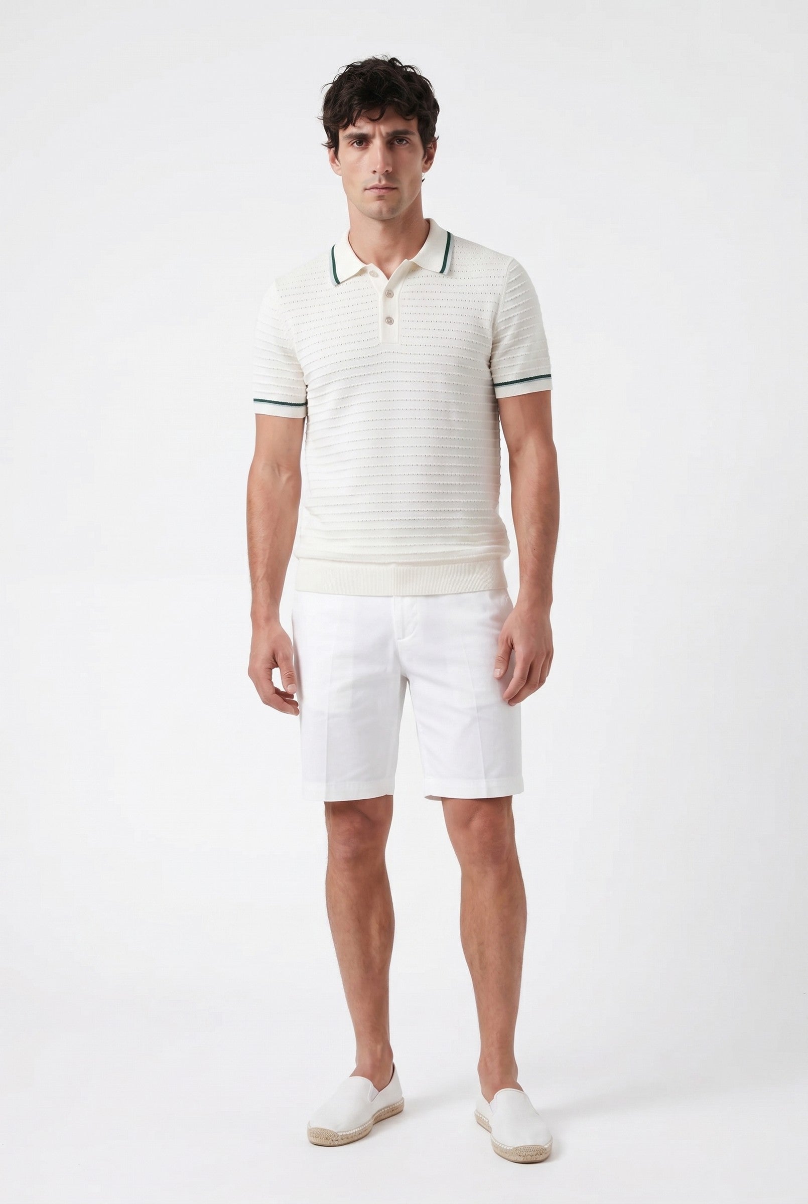 Men's Riviera Knit Rib Polo | Blackstone London