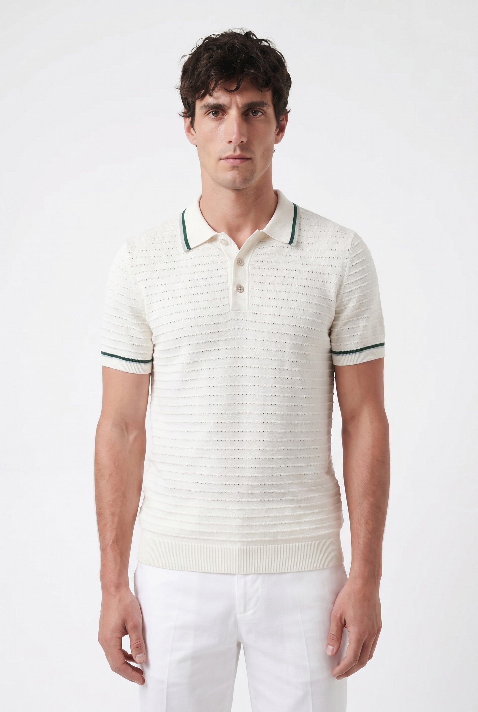 Men's Riviera Knit Rib Polo | Blackstone London