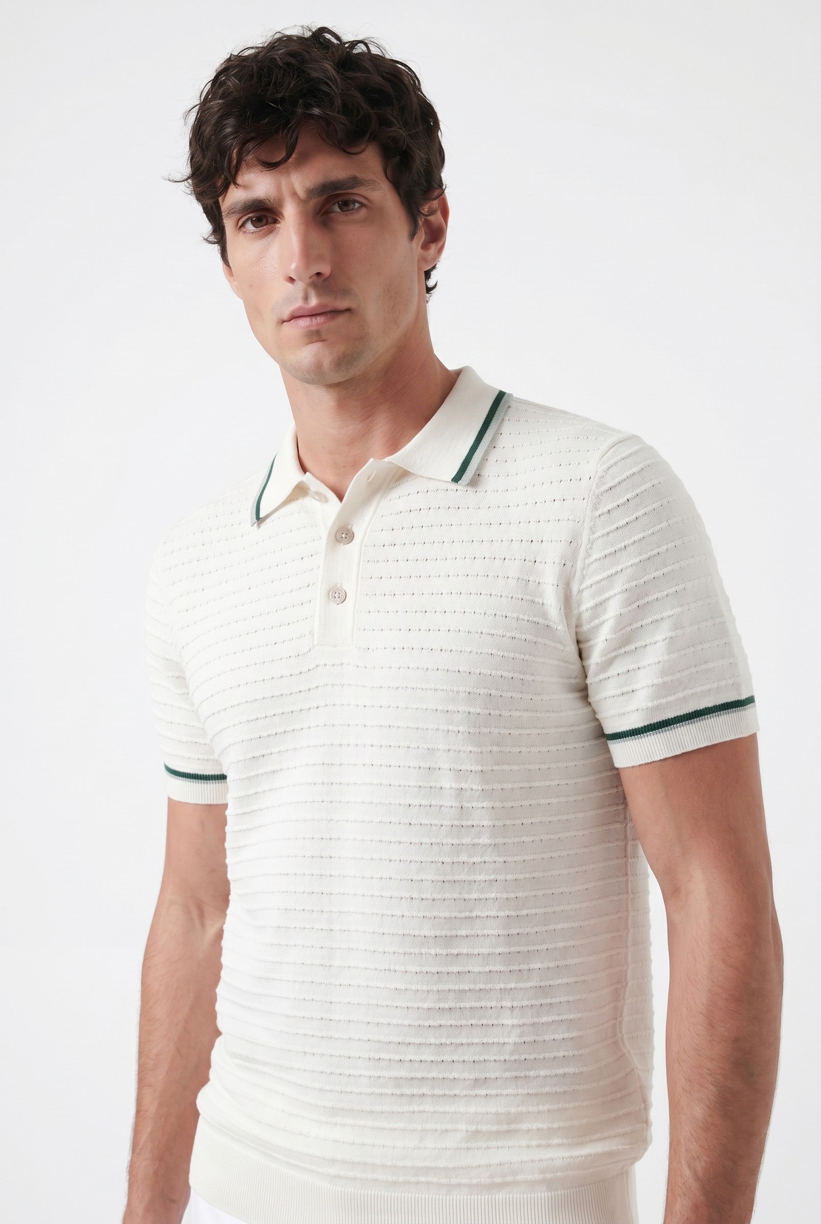 Men's Riviera Knit Rib Polo | Blackstone London
