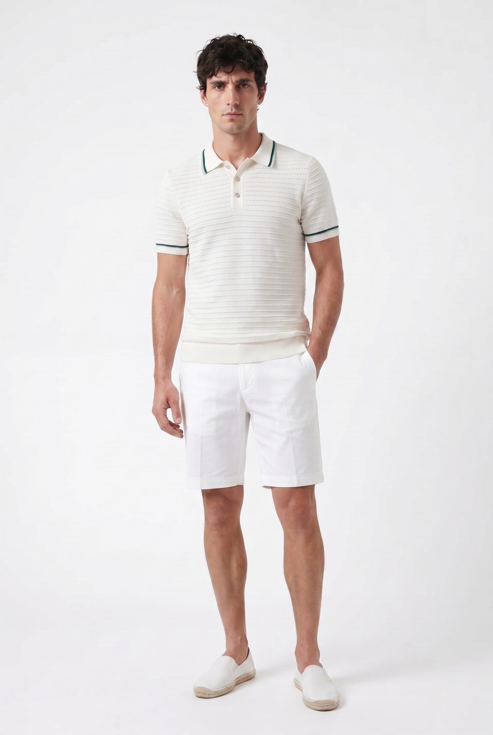 Men's Riviera Knit Rib Polo | Blackstone London