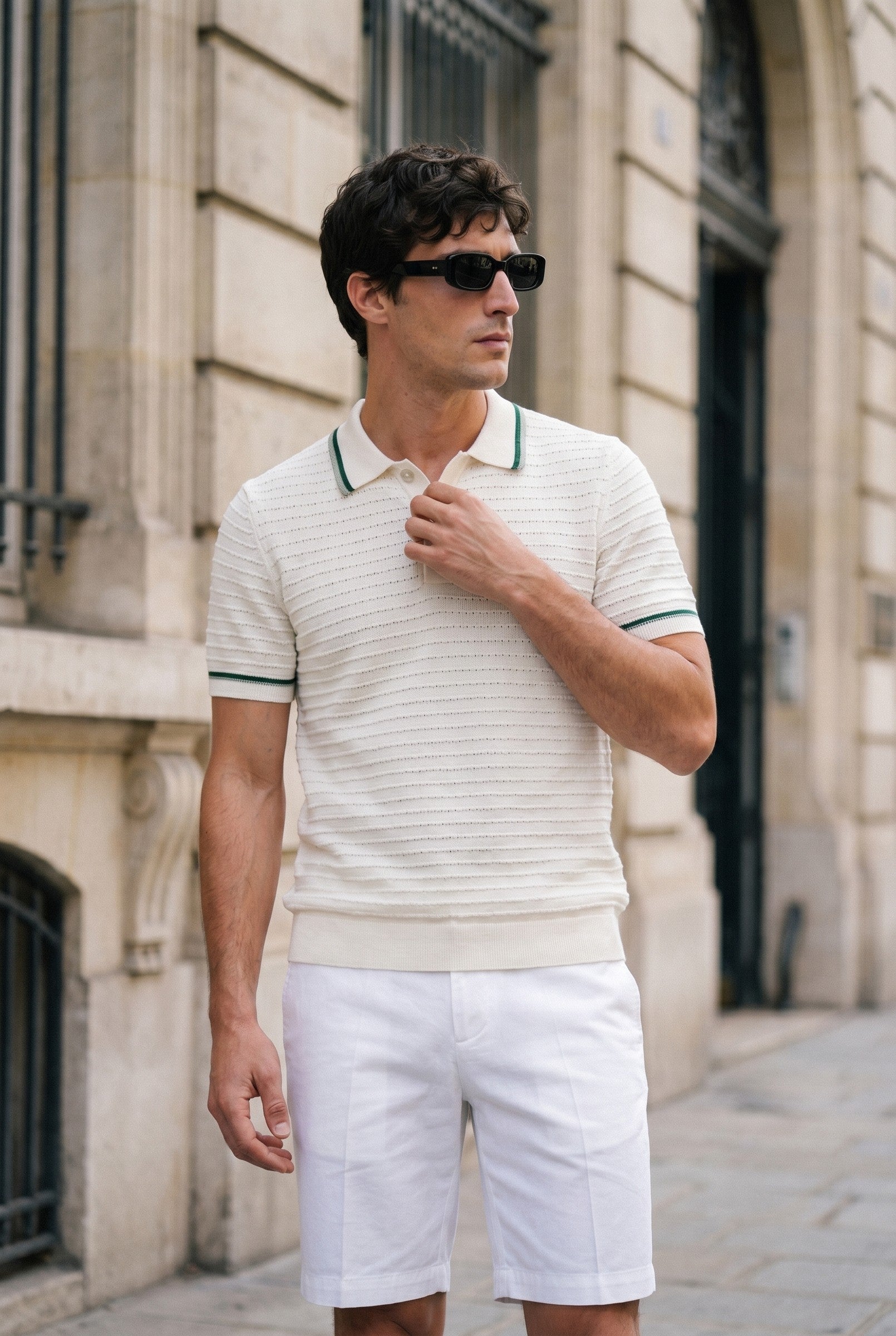 Men's Riviera Knit Rib Polo | Blackstone London