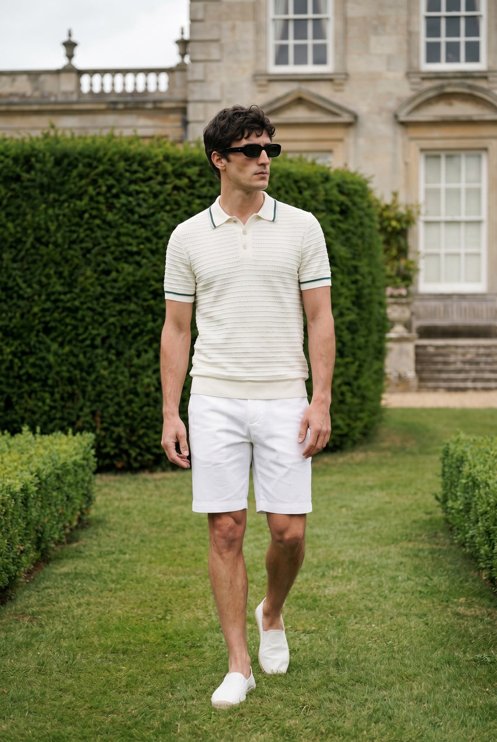 Men's Riviera Knit Rib Polo | Blackstone London