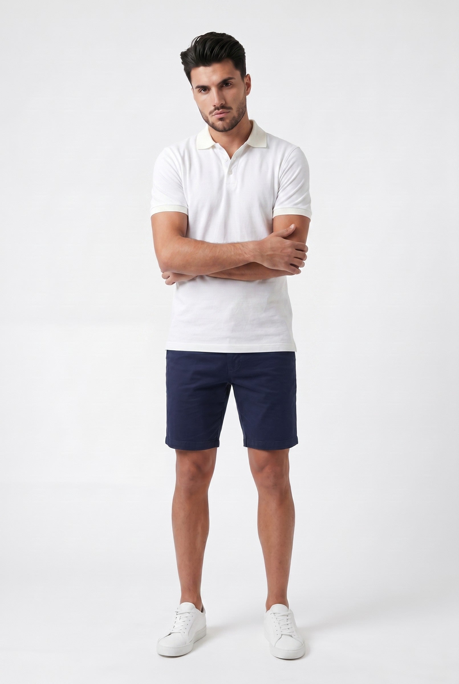 Men's White Pique Polo Shirt | Blackstone London
