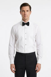 Men's White Marcella Bib Tuxedo Shirt | Blackstone London
