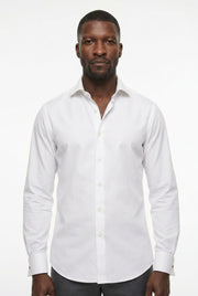 Men's White Poplin Slim Fit Formal Shirt | Blackstone London