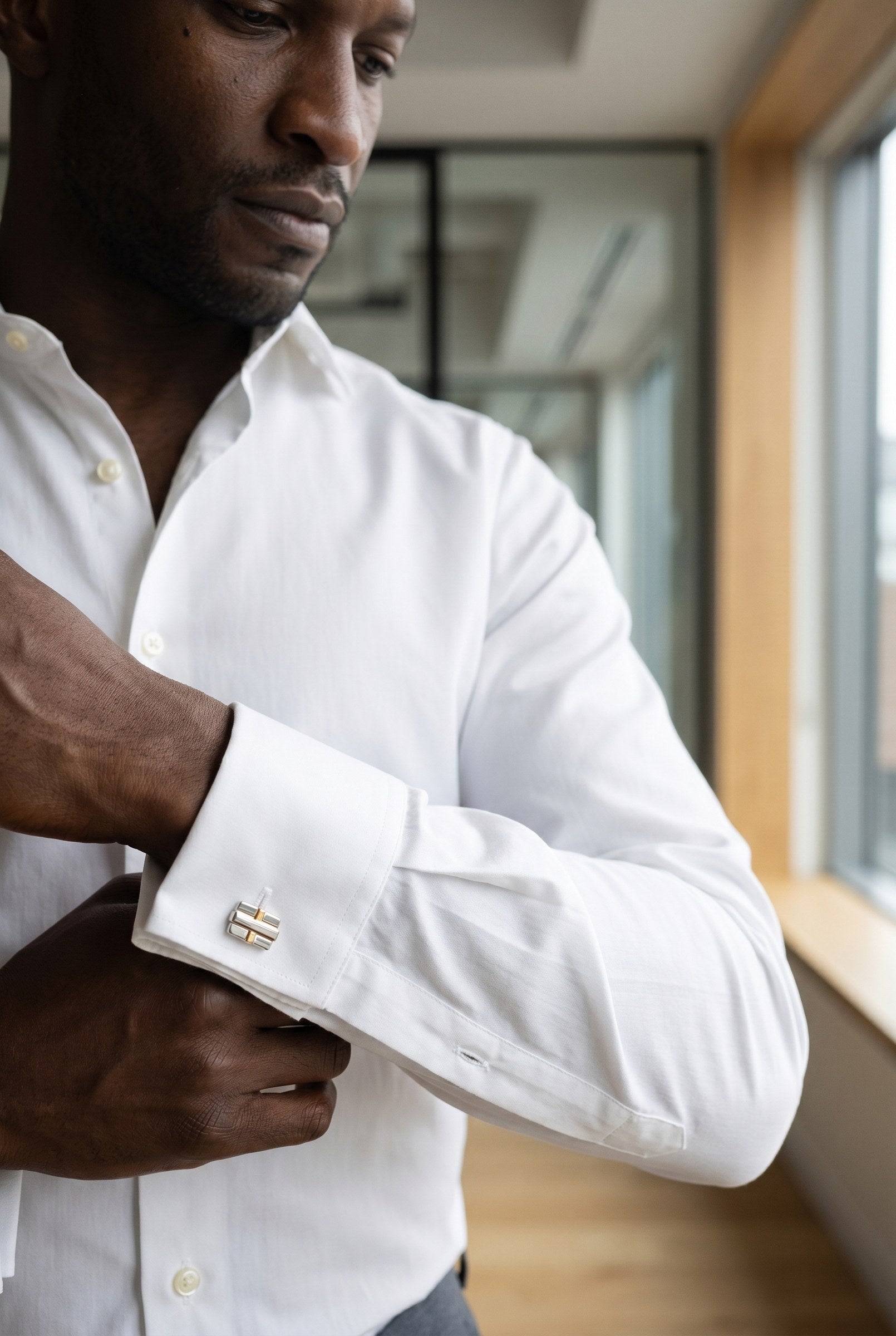 Men's White Poplin Slim Fit Formal Shirt | Blackstone London