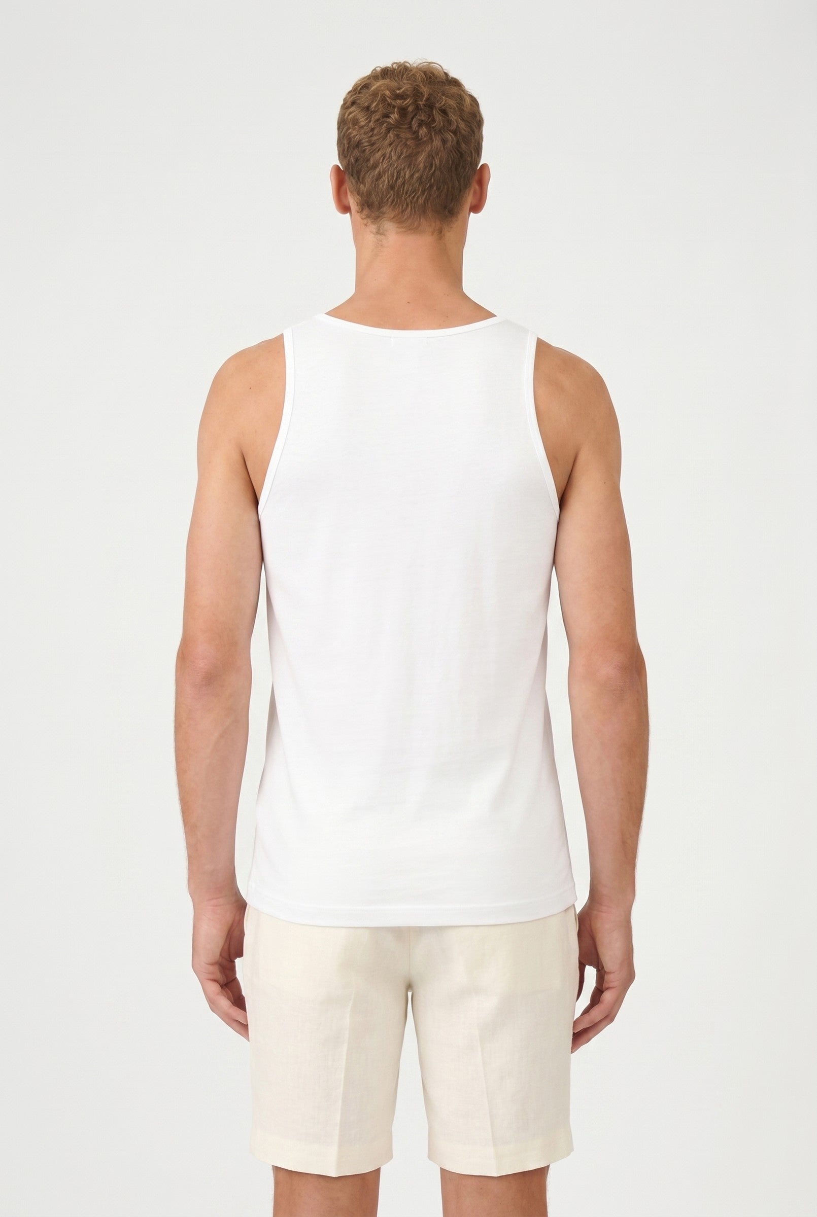 Men's Scoop Neck Cotton Vest | Blackstone London