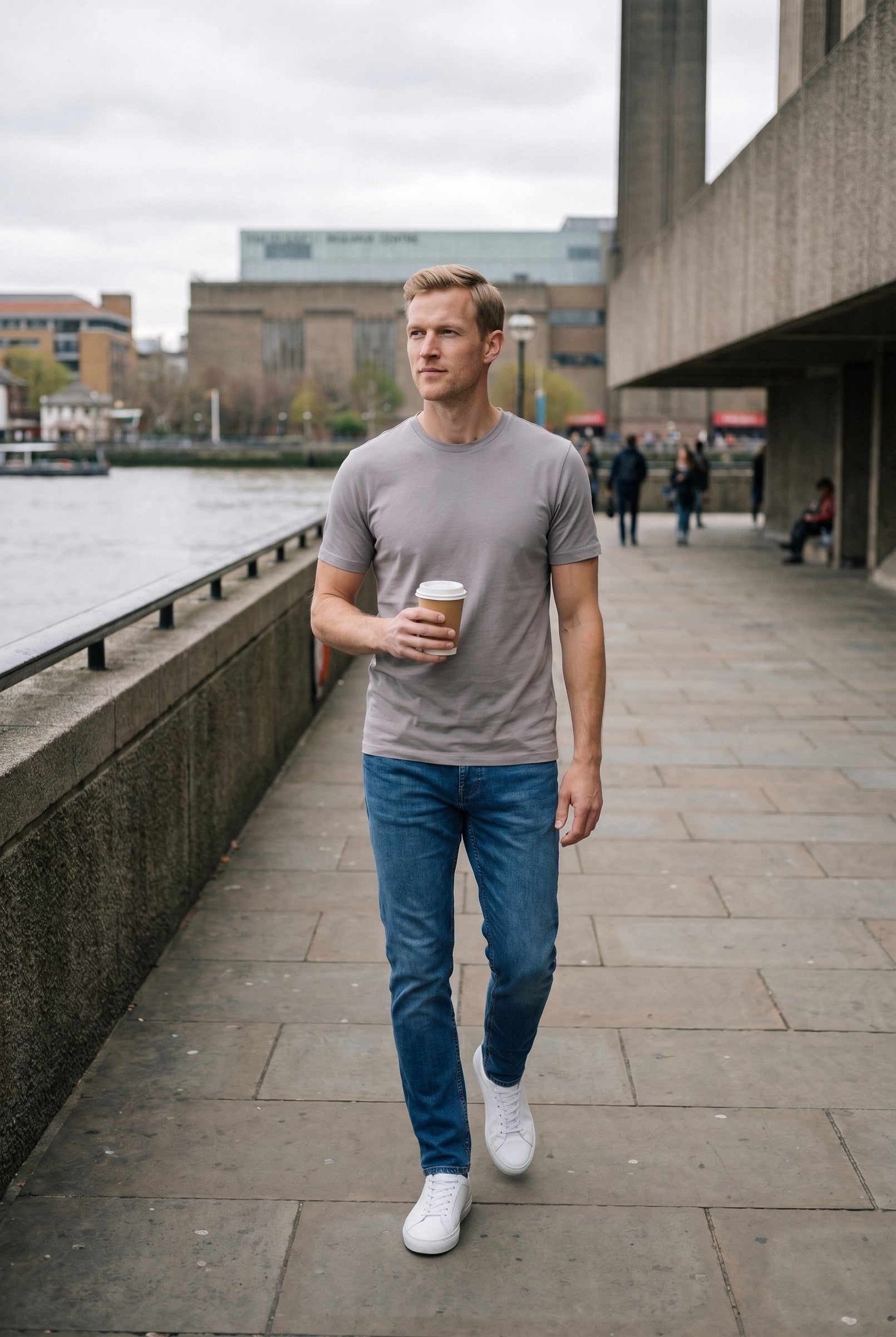 Men's Lightweight Layering Crew T-Shirt | Blackstone London