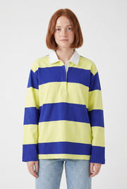 Women's Striped Rugby Long Sleeve Polo | Blackstone London