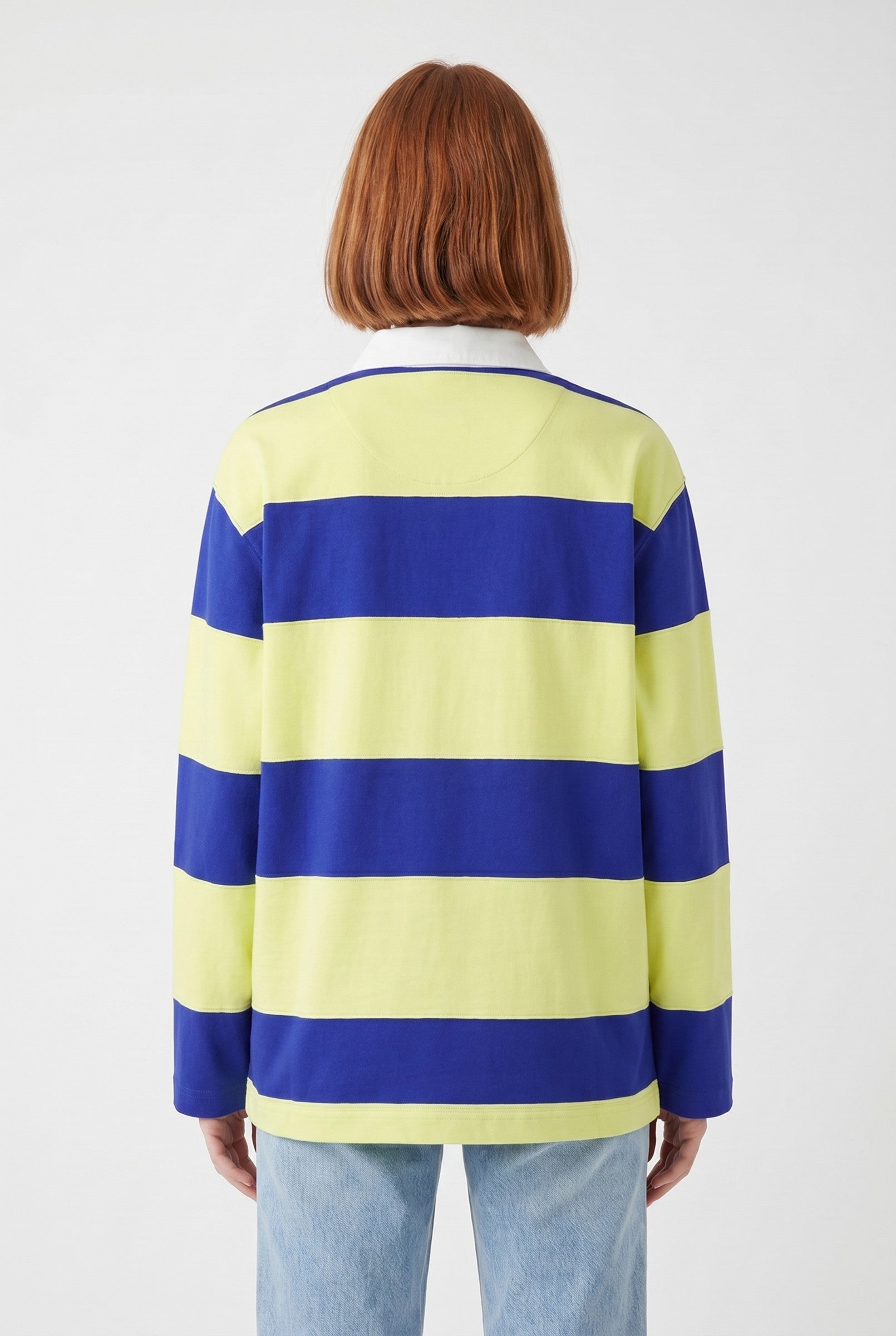 Women's Striped Rugby Long Sleeve Polo | Blackstone London